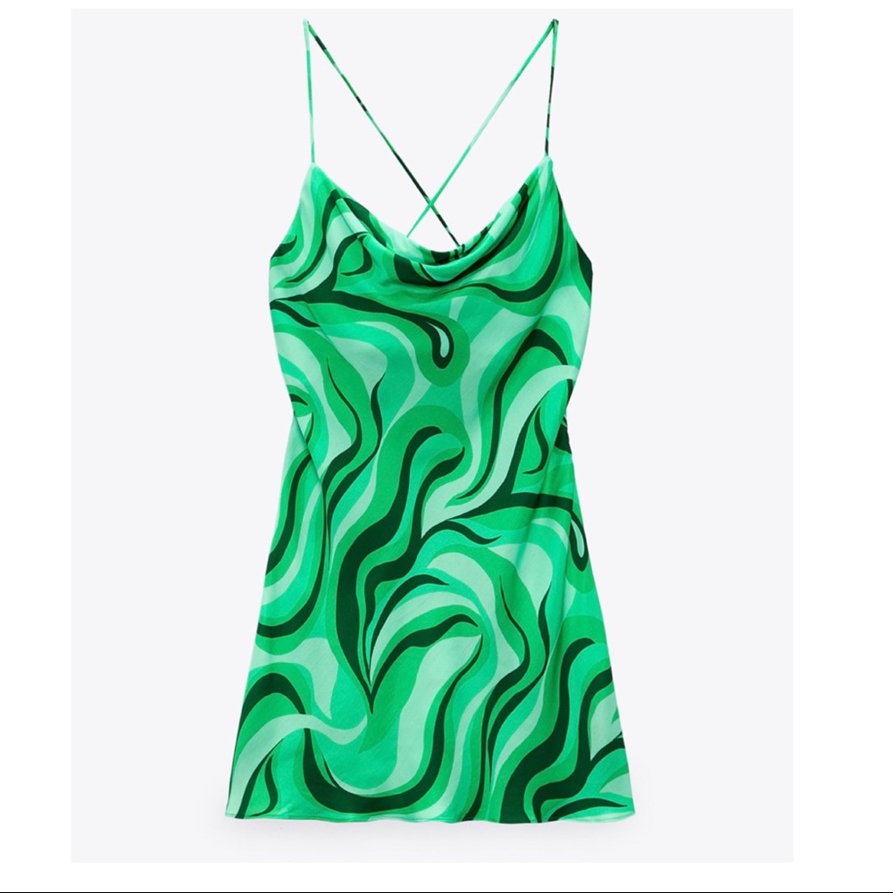 Zara Green Mini Dress